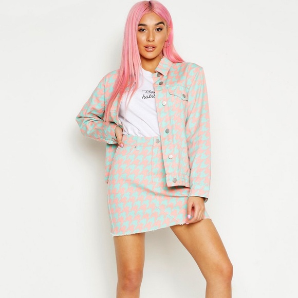 jean jacket skirt set